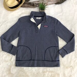 Vineyard Vines Cotton Shep Shirt Pullover in Navy Stripe